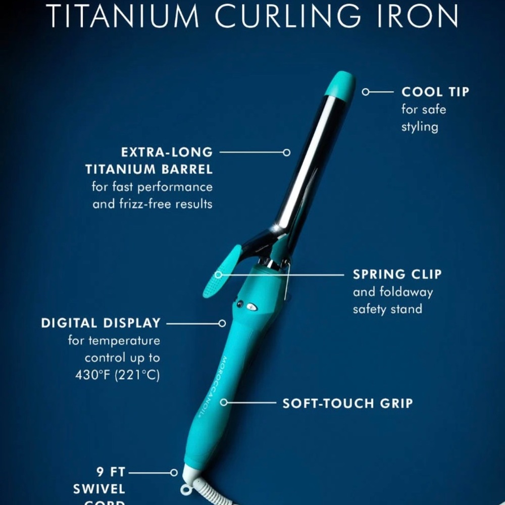 MoroccanOil Everlasting Curl Titanium Curling Iron